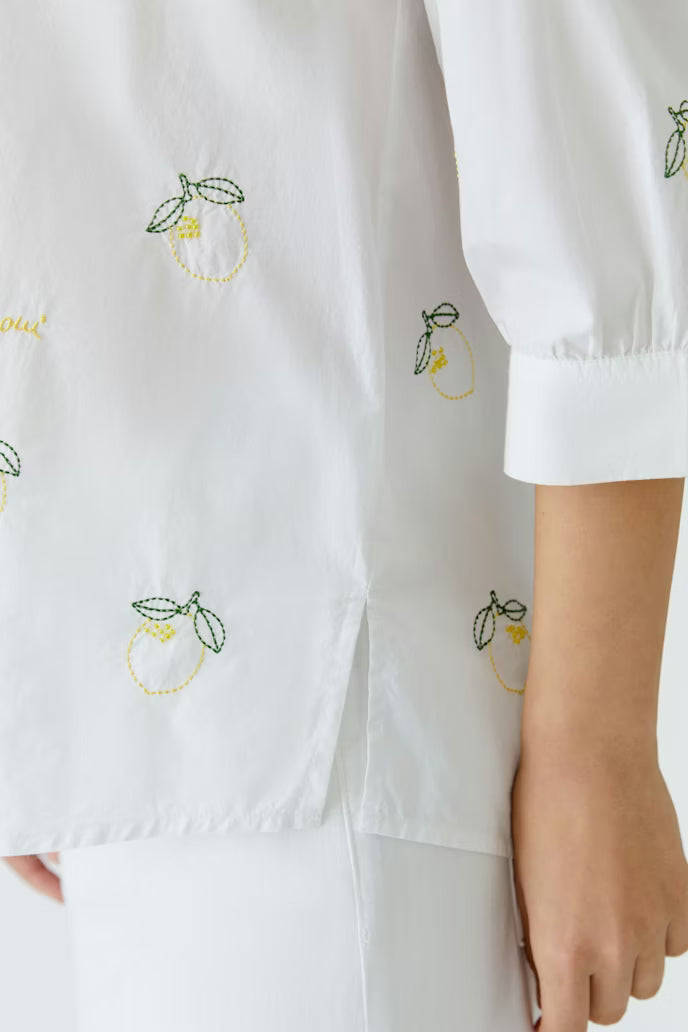 EMBROIDERED LEMON BLOUSE