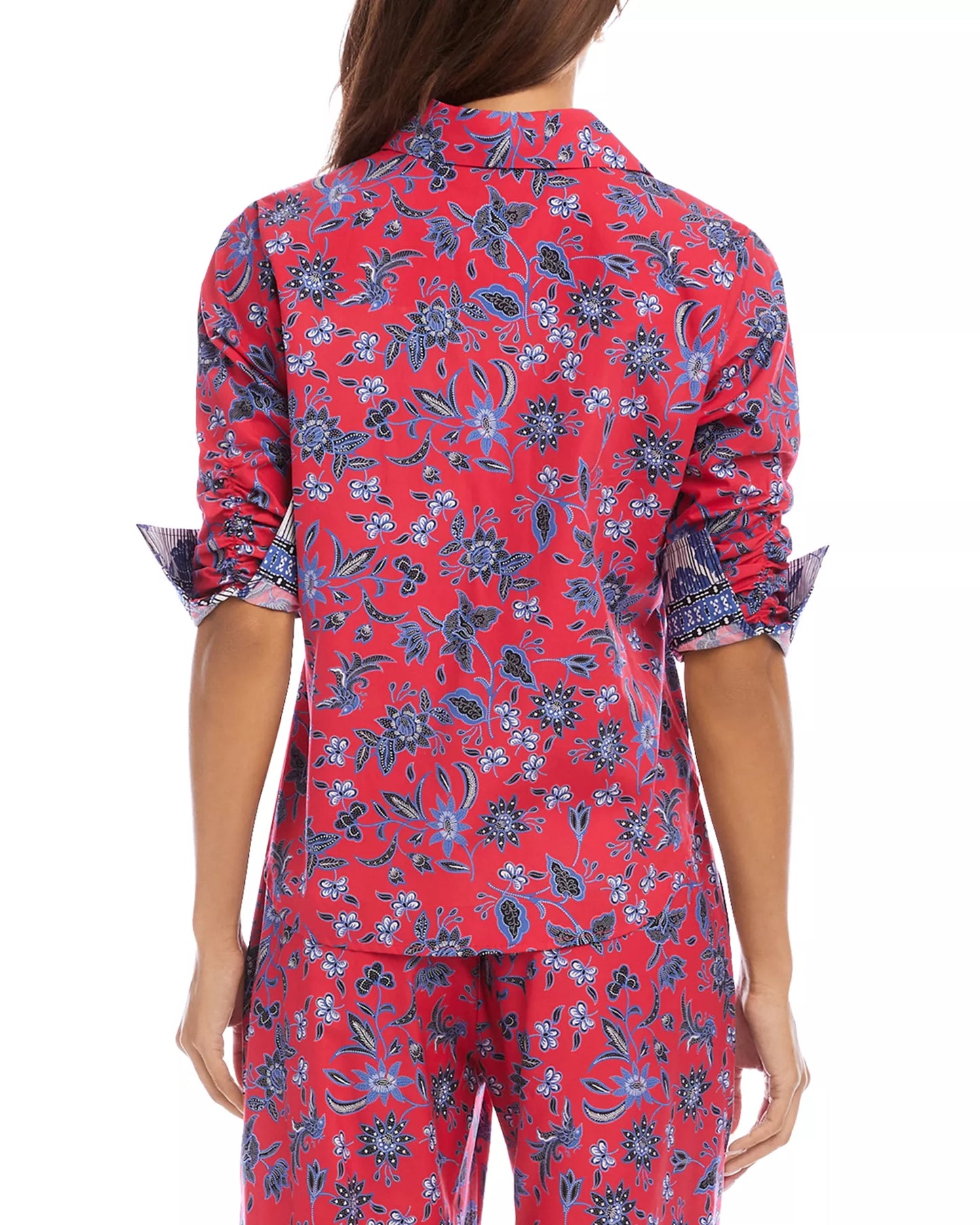 RUCHED SLEEVE SHIRT