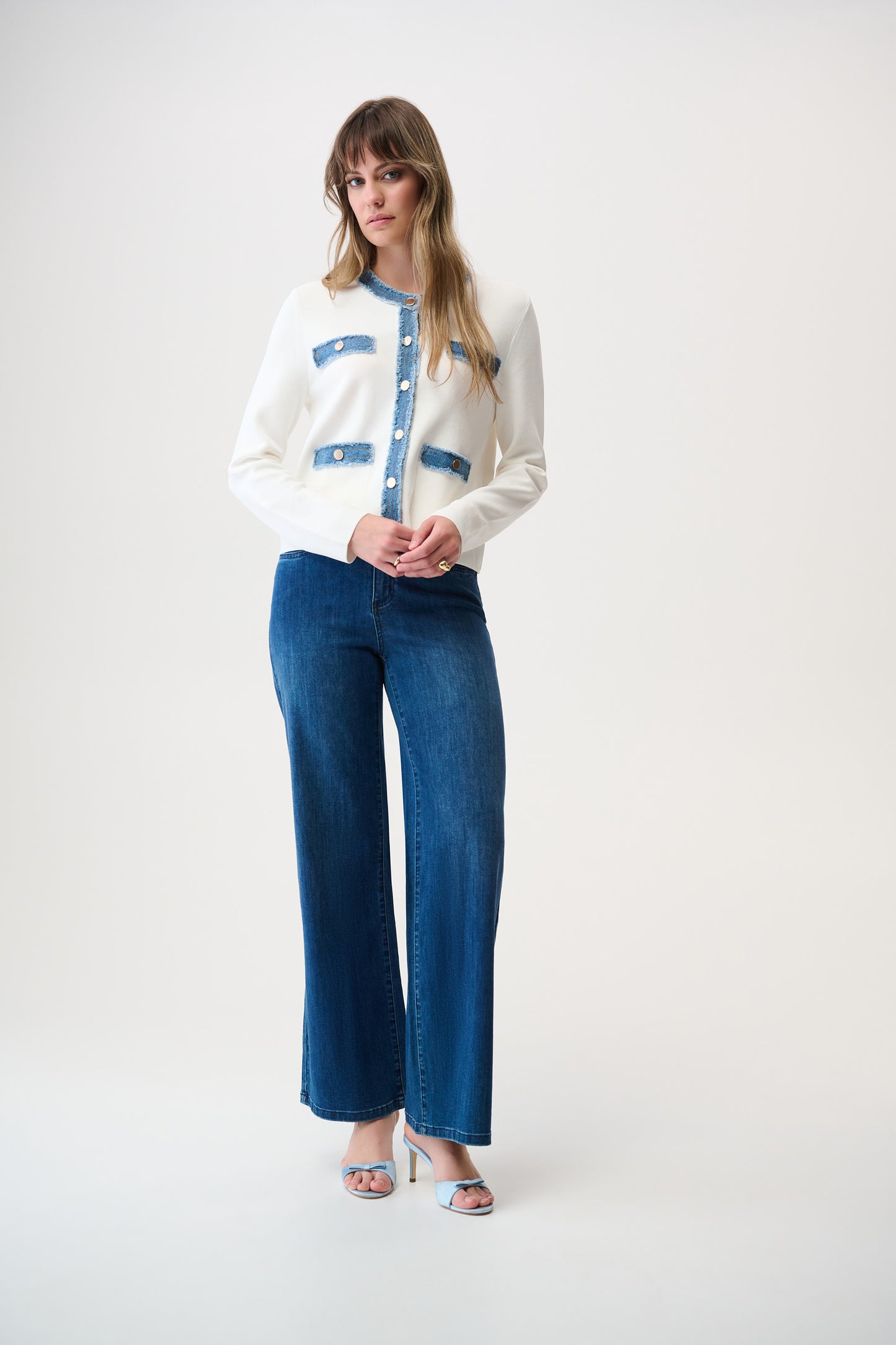 MILANO STITCH JACKET W DENIM TRIM