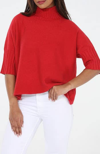 MOCK NECK SWING SWEATER