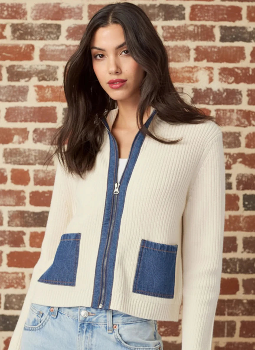 DENIM 2 POCKET CARDI