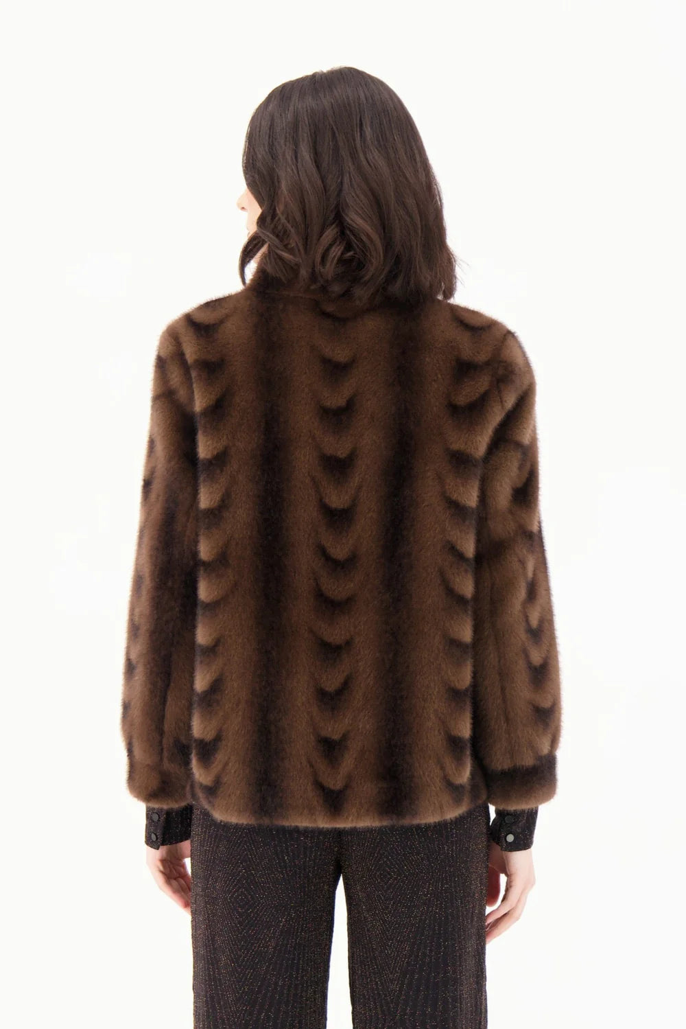 FAUX FUR NECK MOCK REMOVABLE JACKET