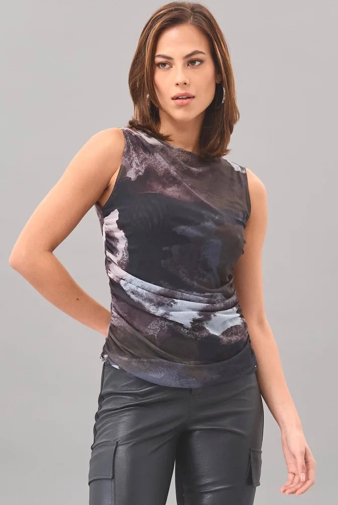 FULL MOON SLEEVELESS MESH TOP