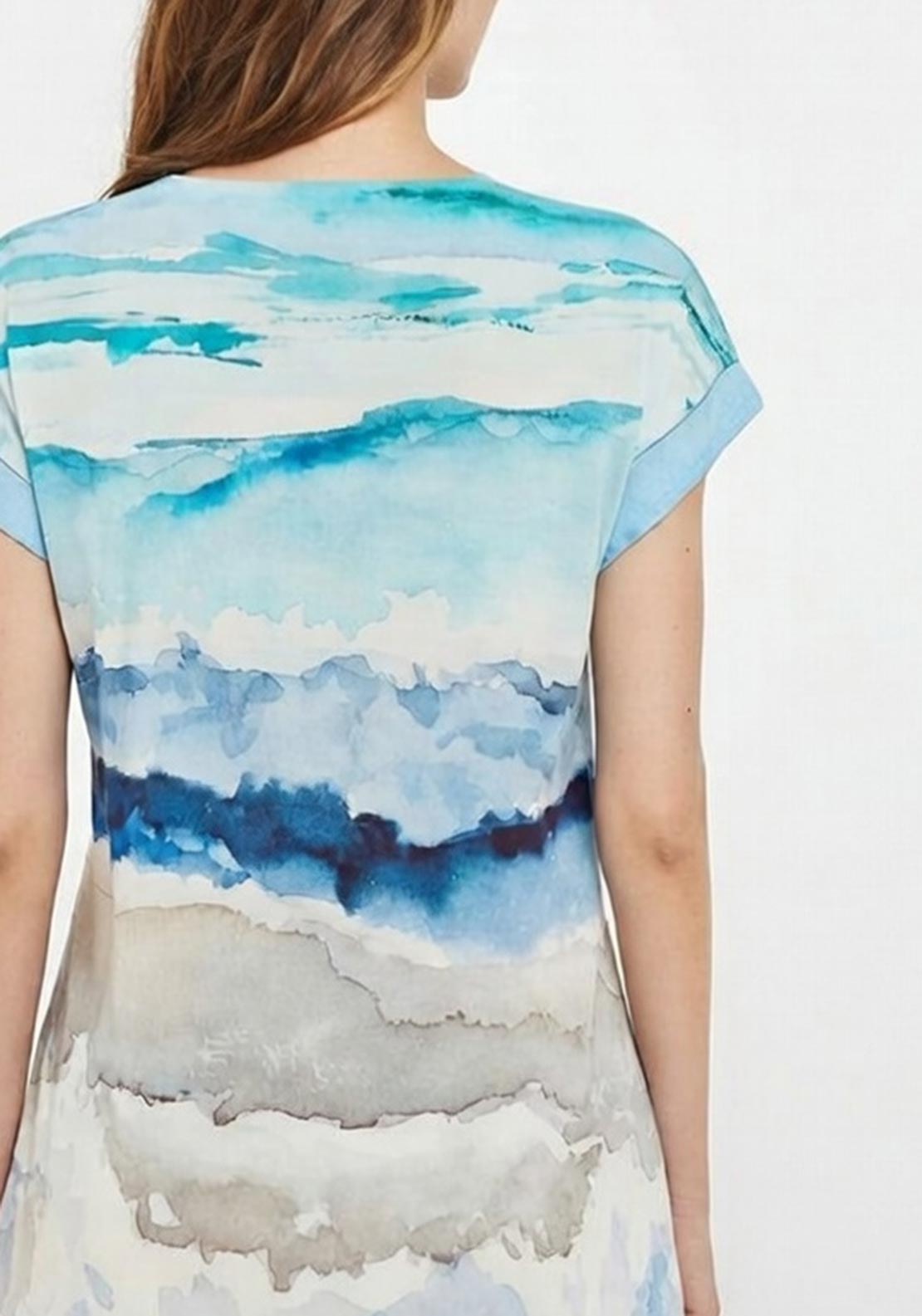 WATERCOLOR TEE WITH SEQUIN DETAILS