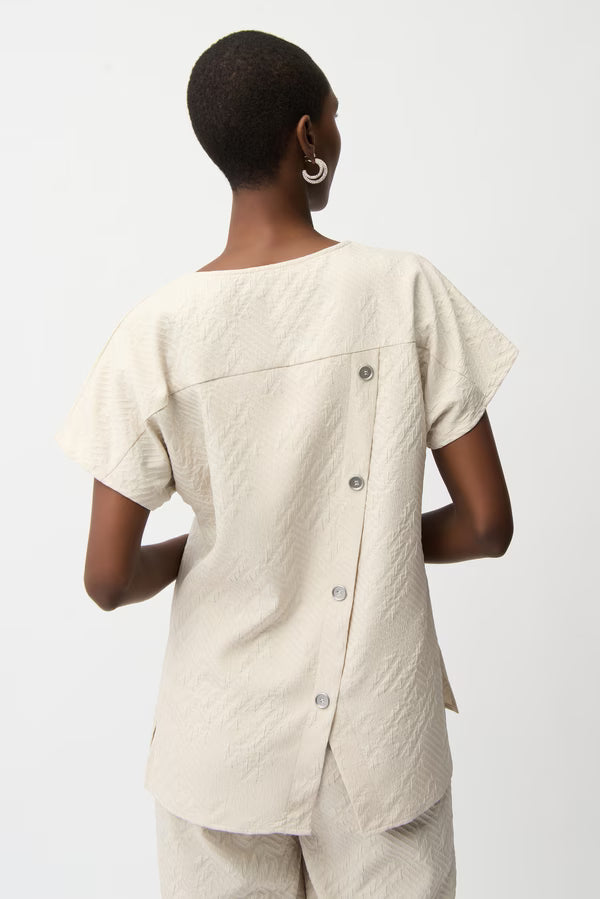 GEOMETRIC TEXTURE JACQUARD TOP