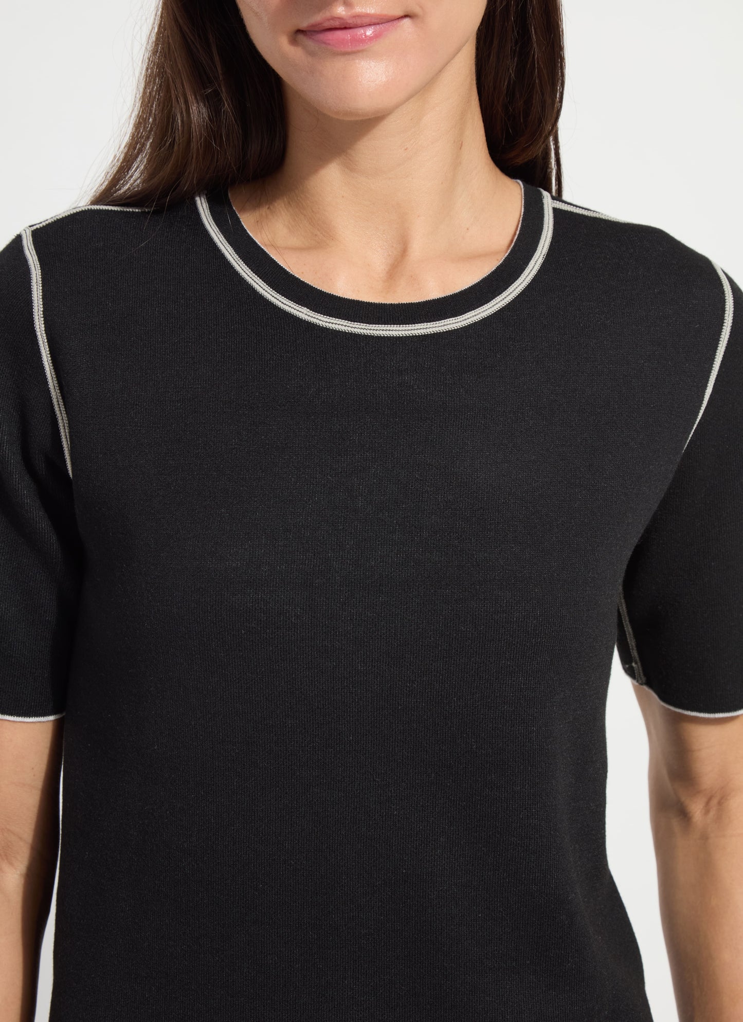 ODESSA REVERSIBLE KNIT SHORT SLEEVE TEE