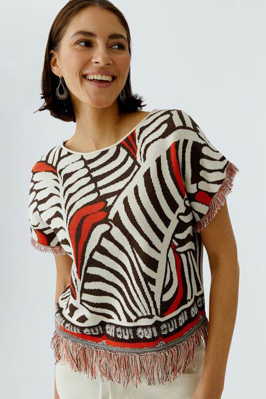 FRINGE SHORT SLEEVE PULLOVER