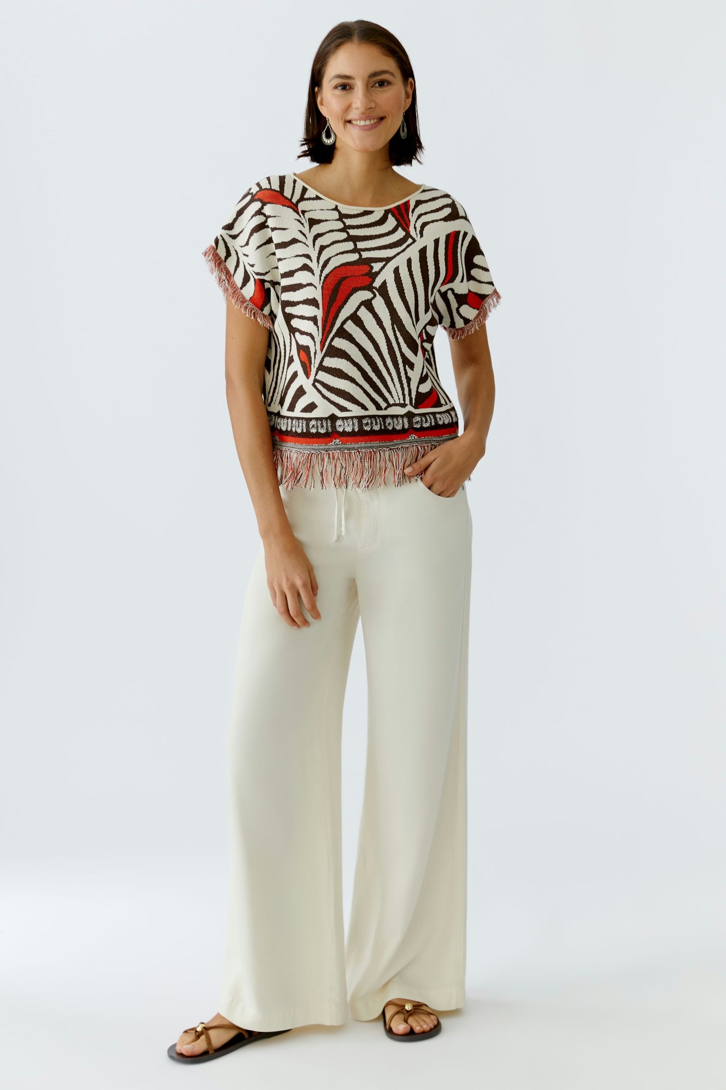 FRINGE SHORT SLEEVE PULLOVER