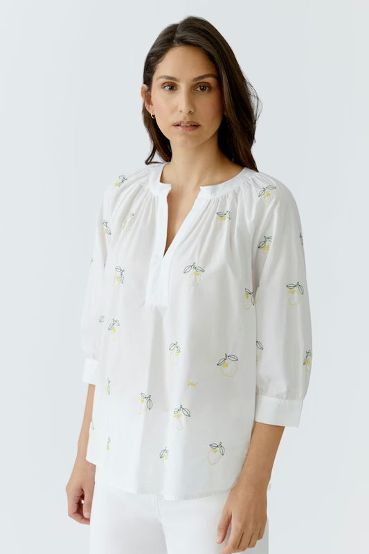EMBROIDERED LEMON BLOUSE