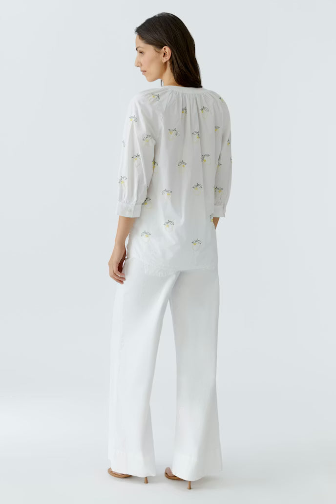 EMBROIDERED LEMON BLOUSE