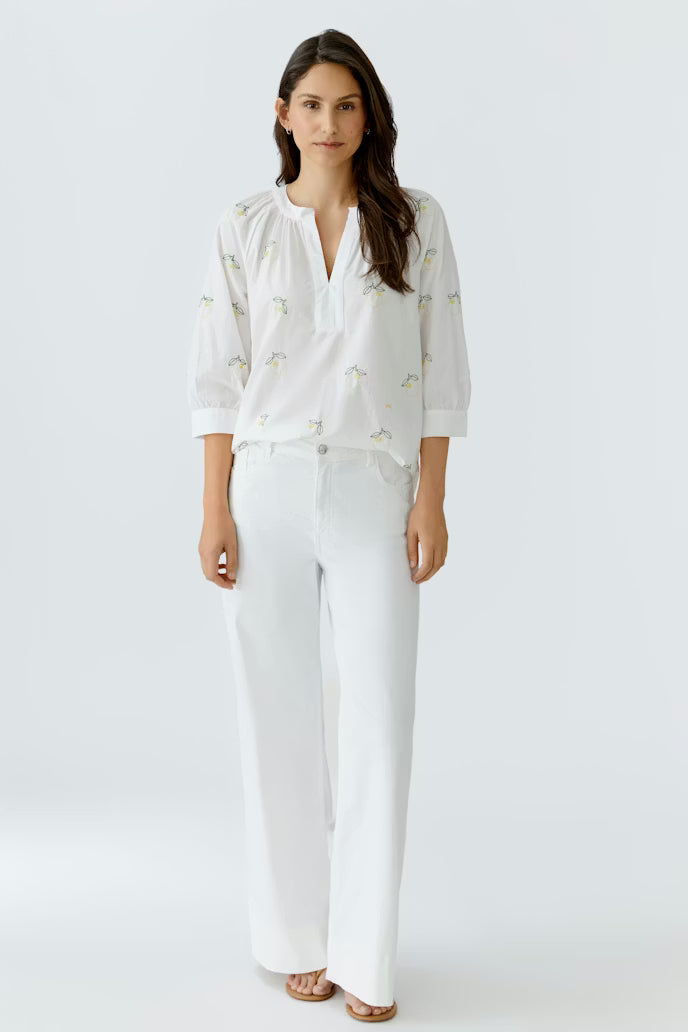 EMBROIDERED LEMON BLOUSE