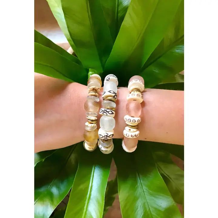 INTRICATE STACK BRACELET | CAMEL