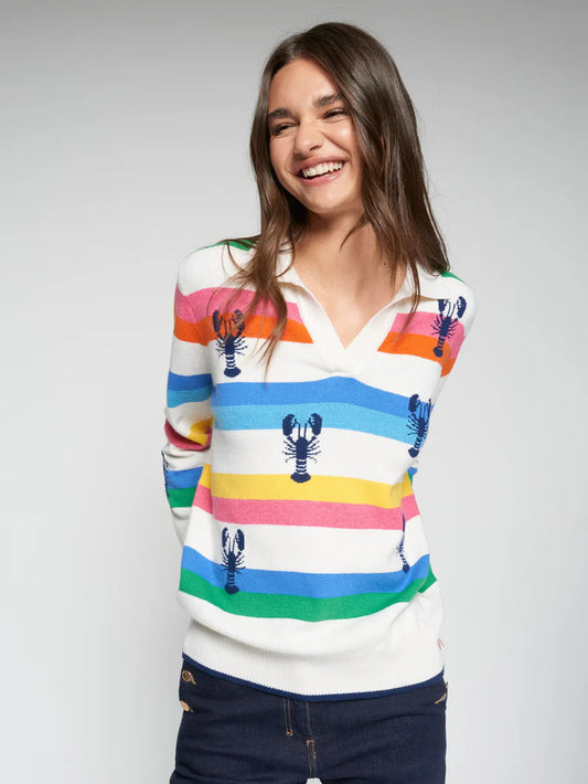 COASTAL STRIPED JERSEY SWEATER