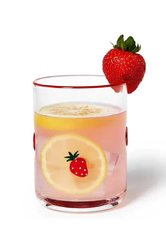 STRAWBERRY OLD FASHION GLASS