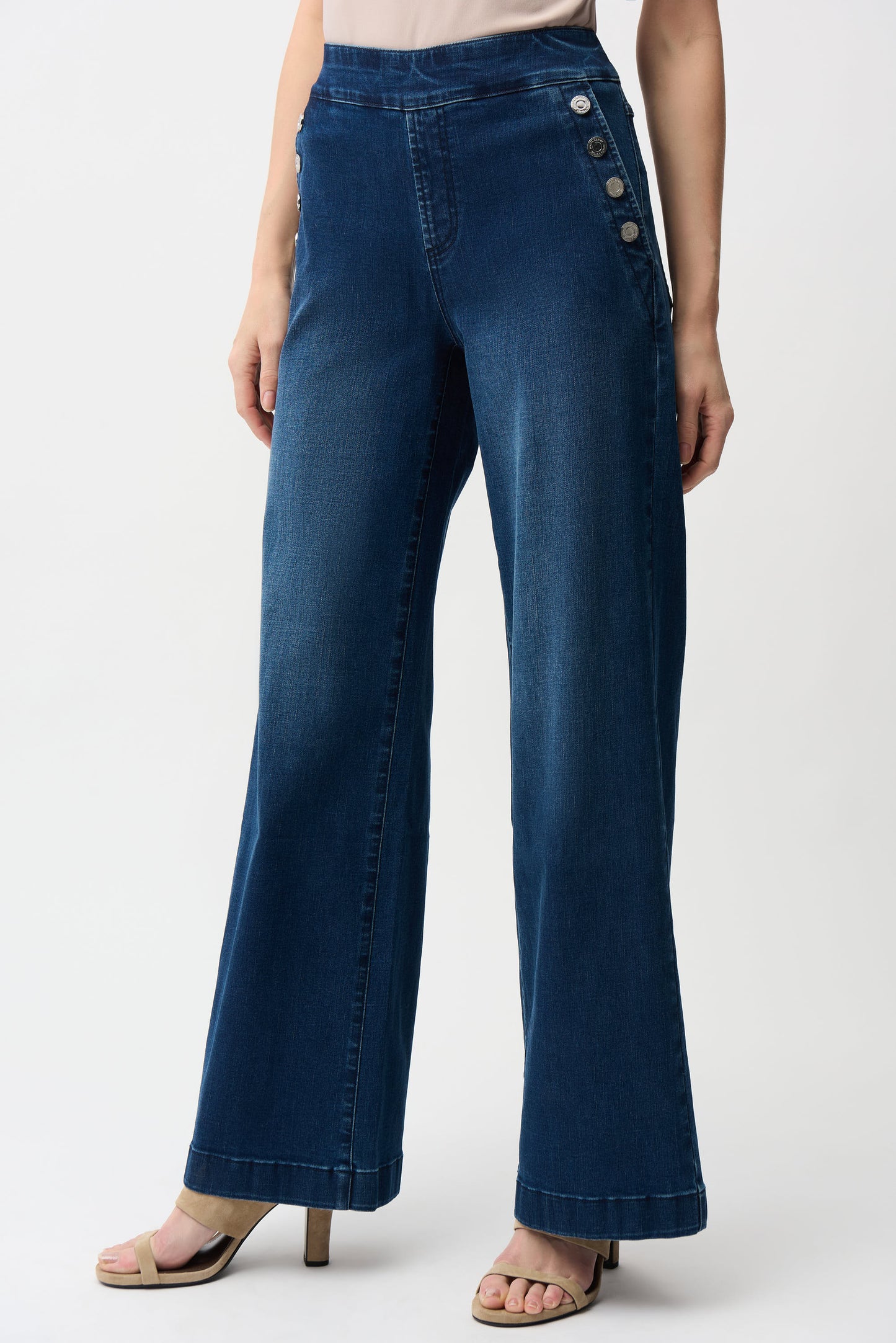 HIGH WAISTED WIDE LEG PULL ON JEAN