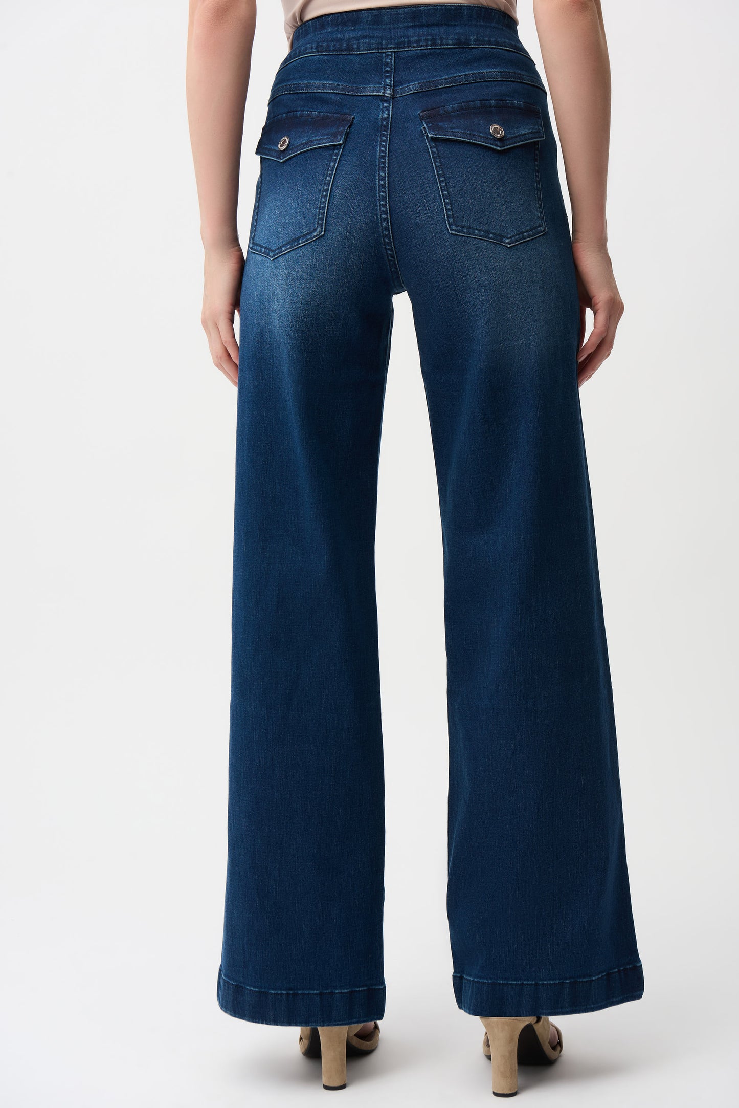 HIGH WAISTED WIDE LEG PULL ON JEAN