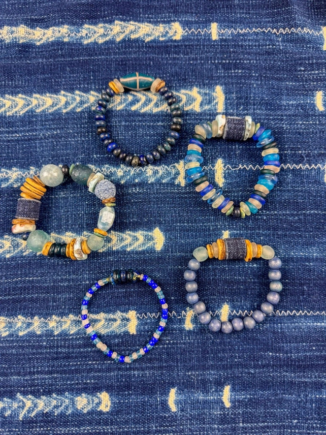 INTRICATE STACK BRACELET | DENIM