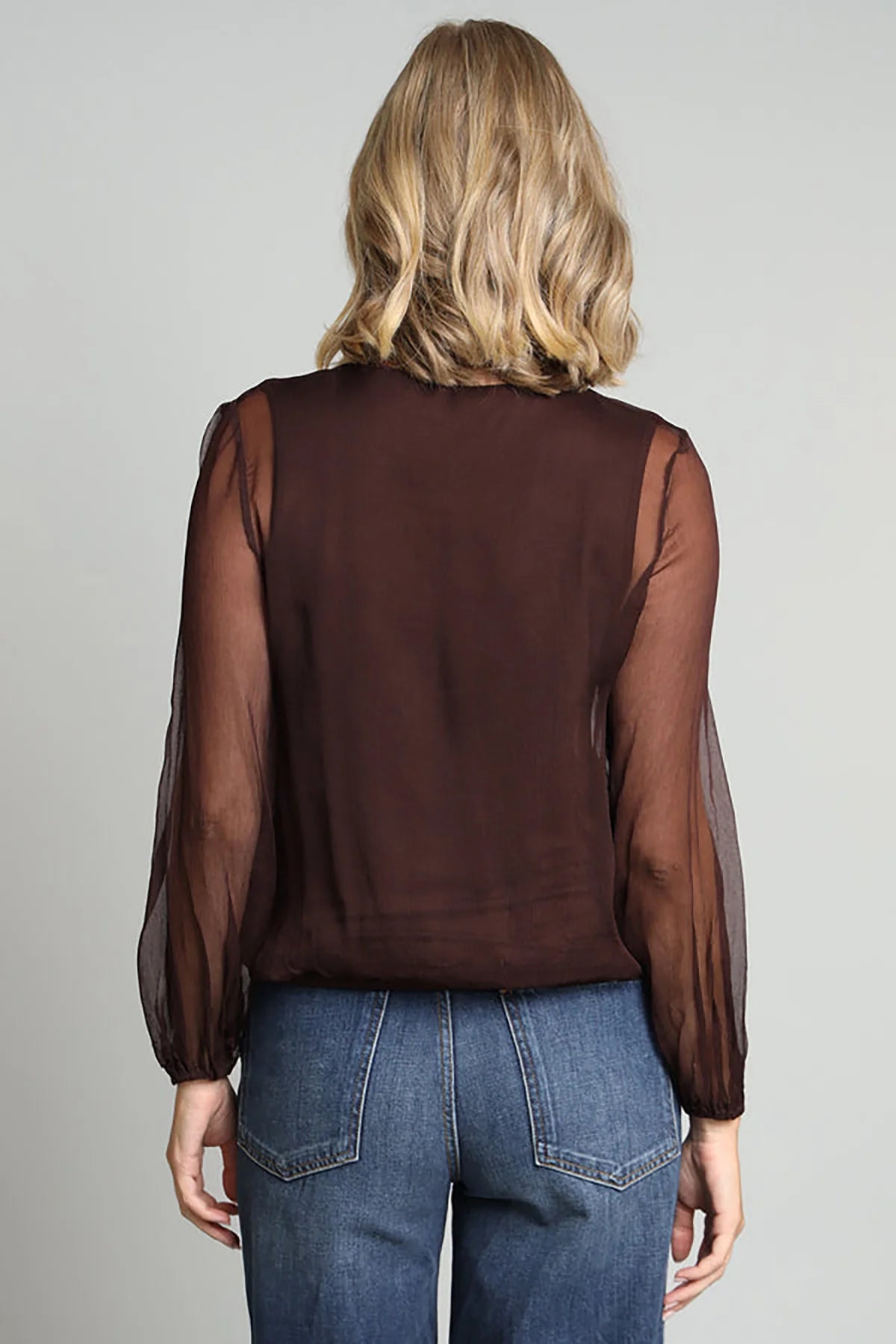 CRINKLE CHIFFON TOP