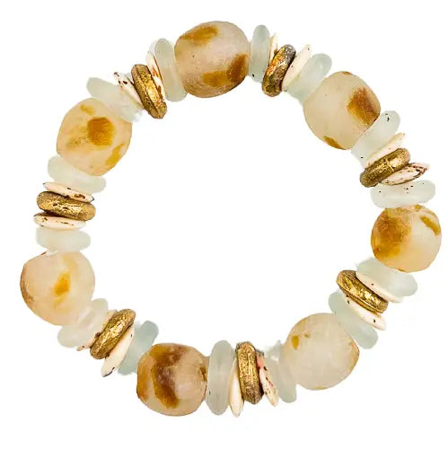 INTRICATE STACK BRACELET | CAMEL