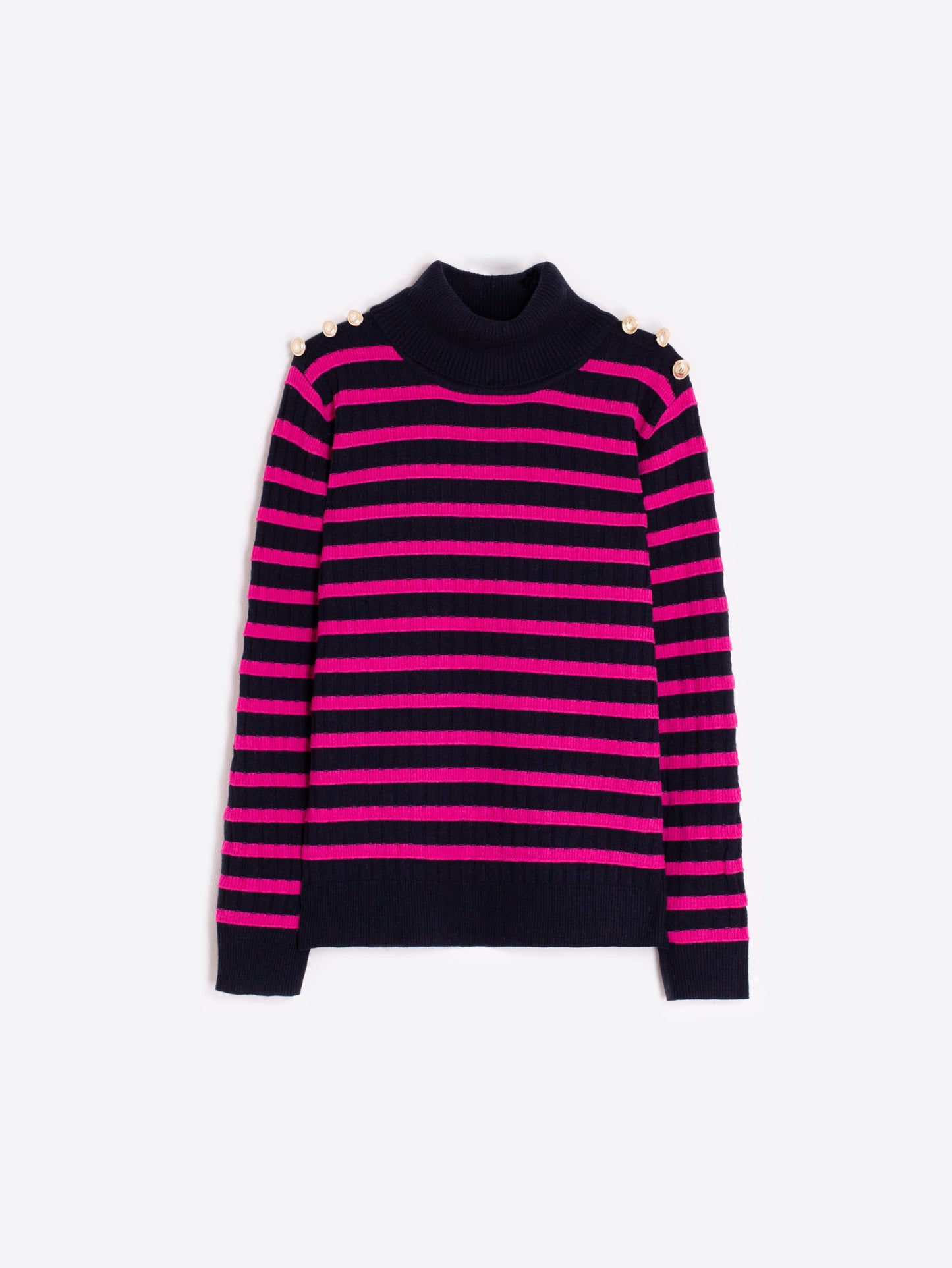 TURTLENECK STRIPE SWEATER
