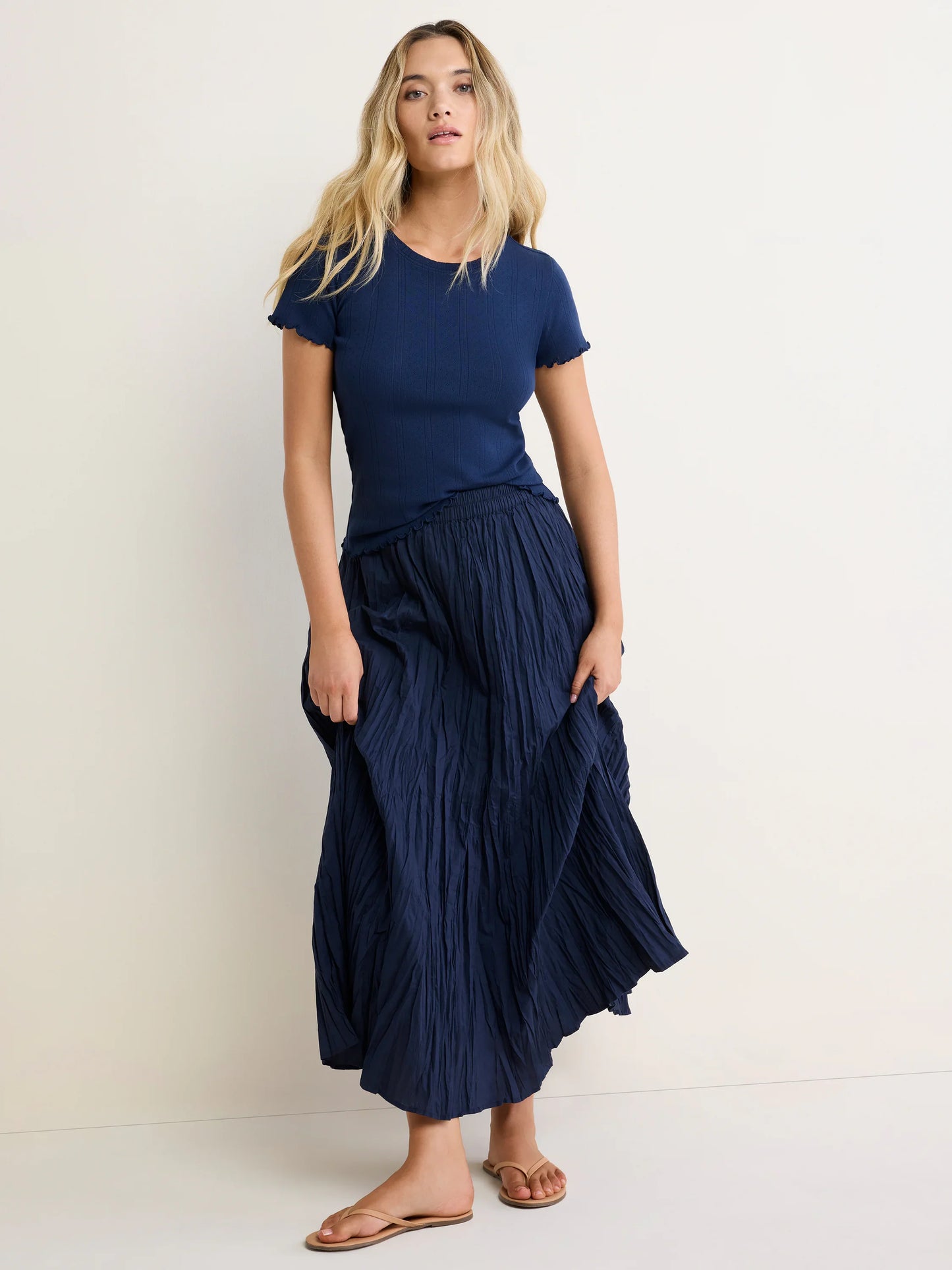 COTTON CRINKLE SKIRT