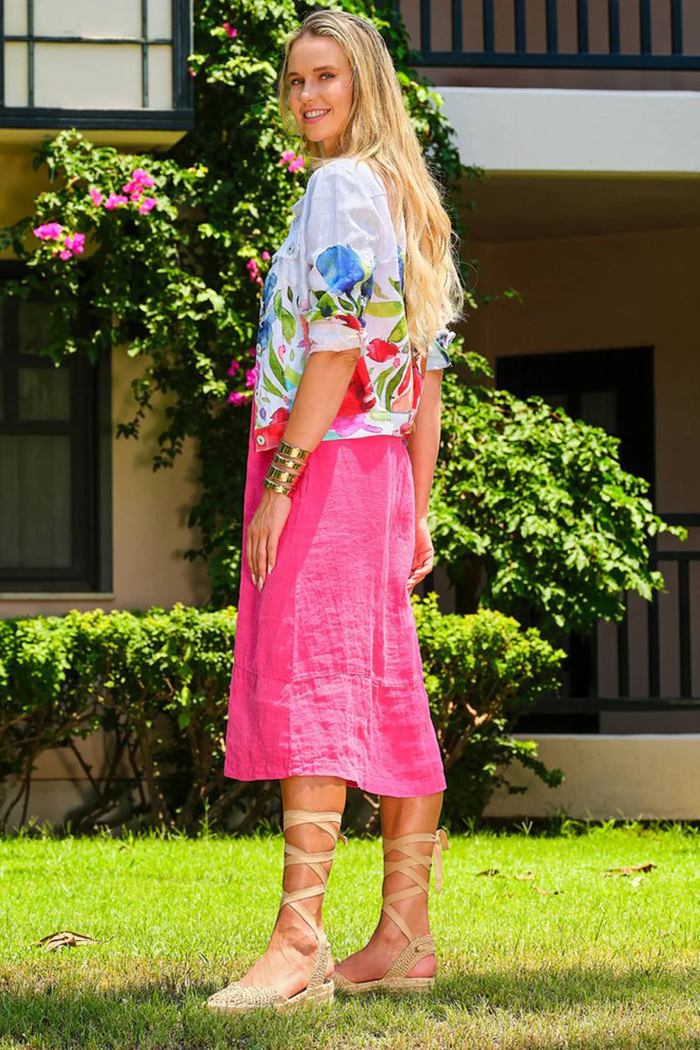 SPRING DELIGHT LINEN JACKET