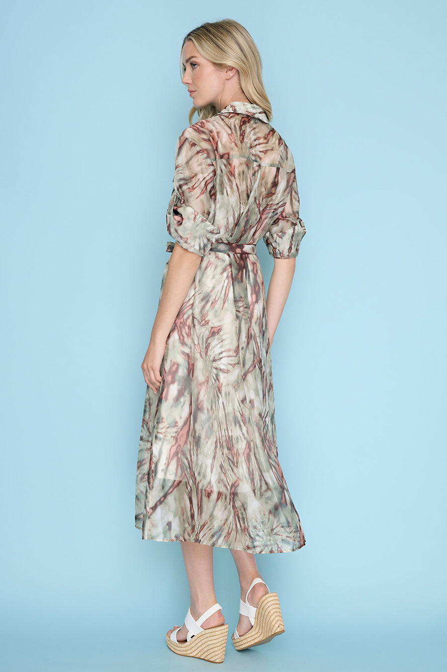 BUTTON DOWN LONG DRESS