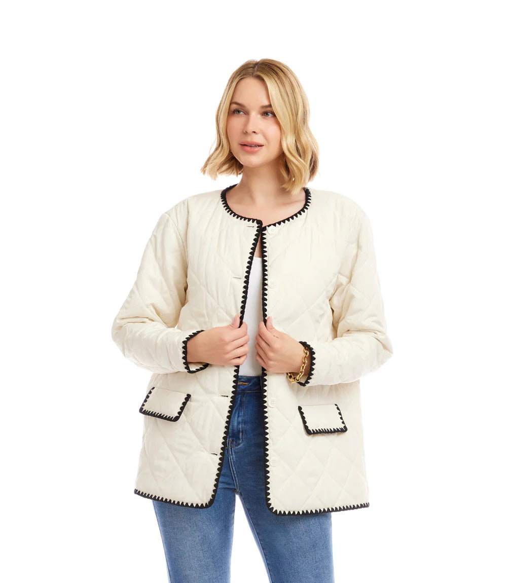 EDGE STITCH QUILTED JACKET