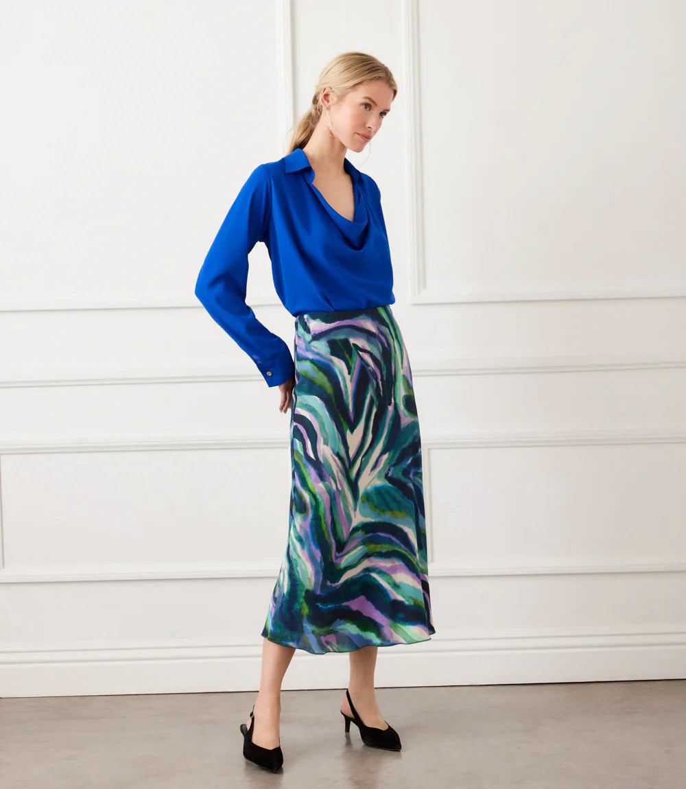 BIAS CUT MIDI SKIRT