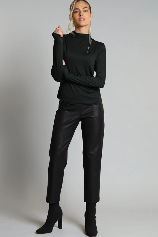 ASSYM DRAPE JERSEY TOP