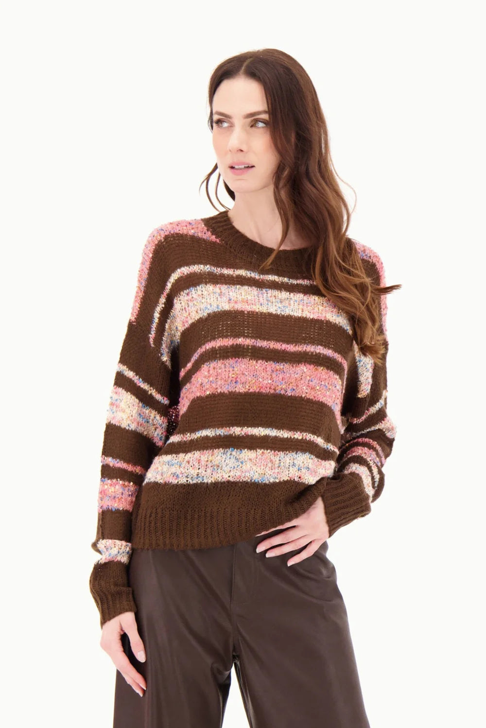 STRIPE SWEATER KNIT TOP