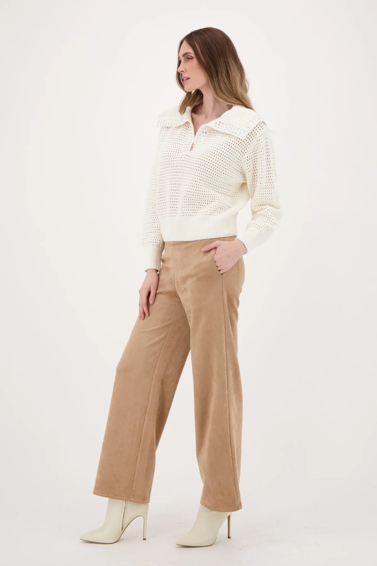 FAUX SUEDE PANT