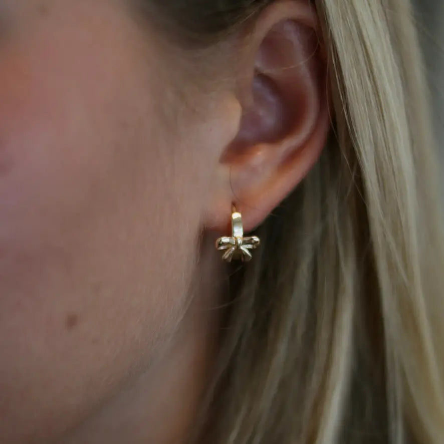 BOW HOOP EARRINGS