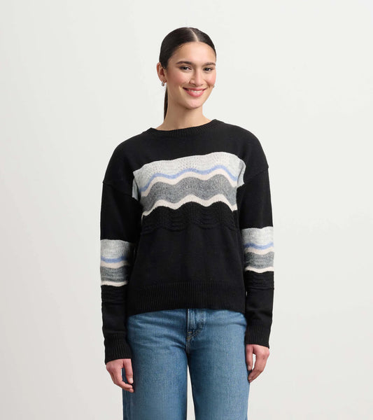 POINTELLE WAVE SWEATER
