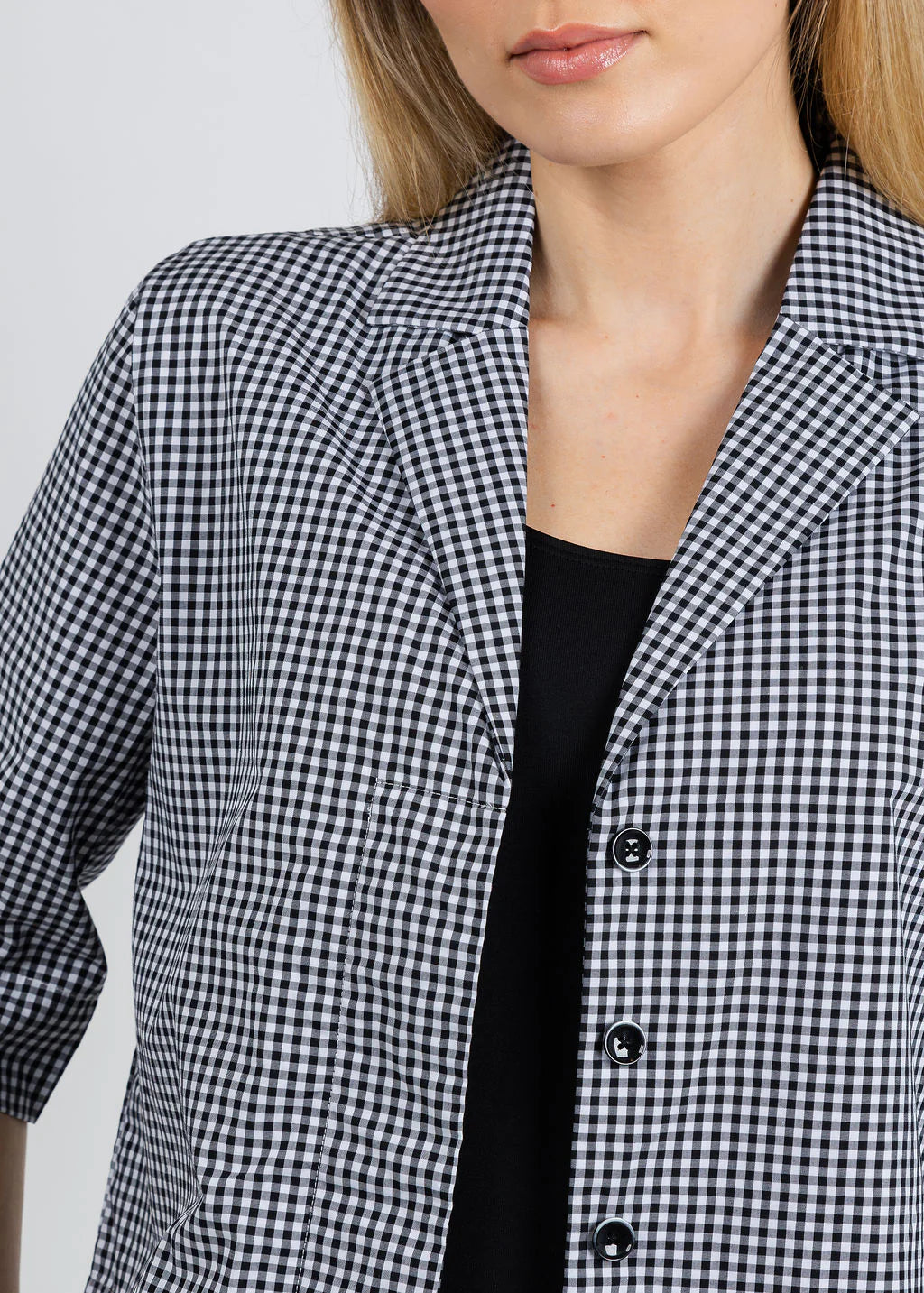 GINGHAM CROP JACKET