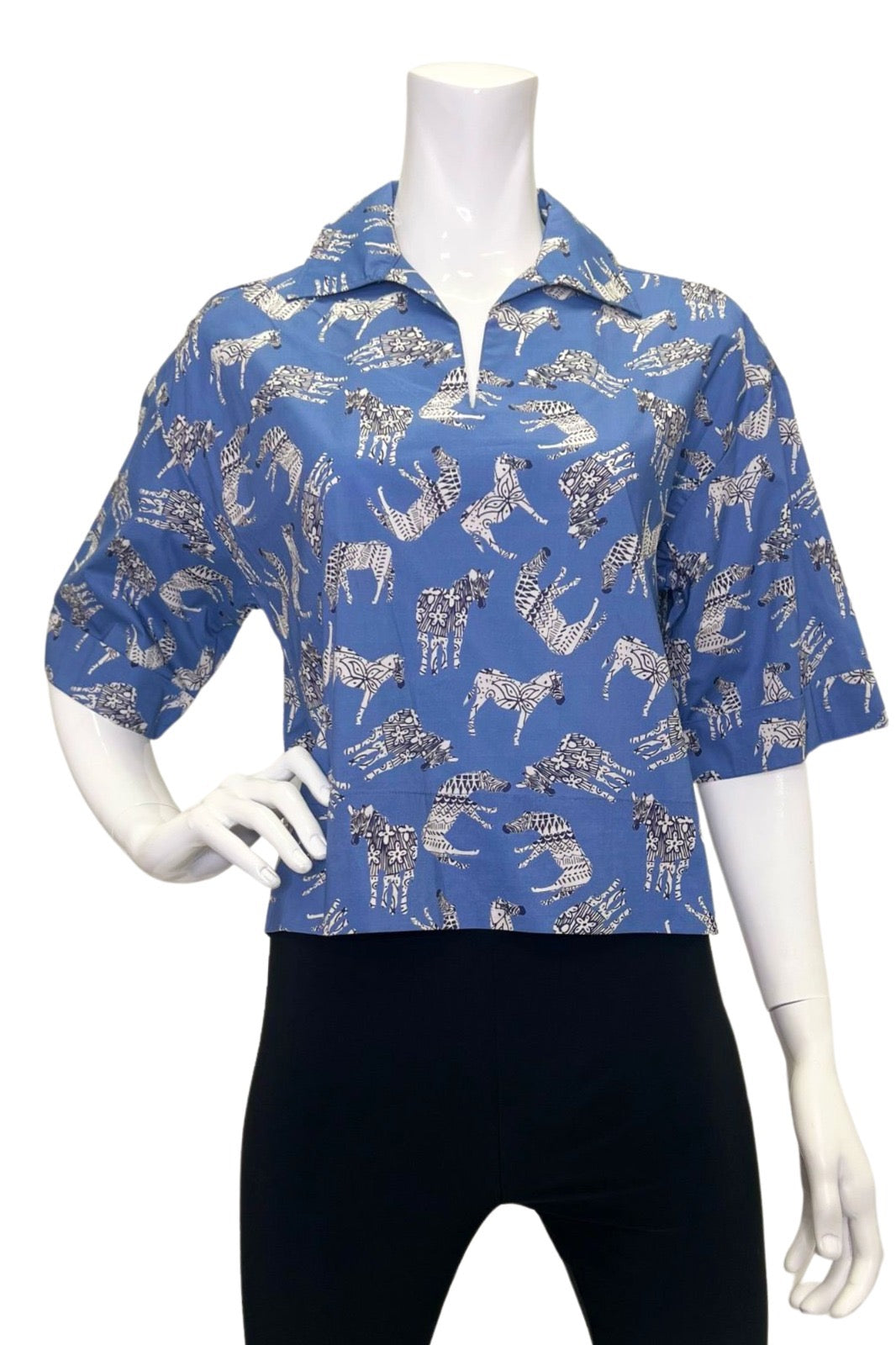 PULLOVER COLLARED EASY WEAR TOP