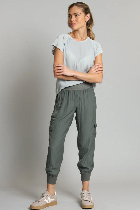 D-SATIN CARGO JOGGER PANT