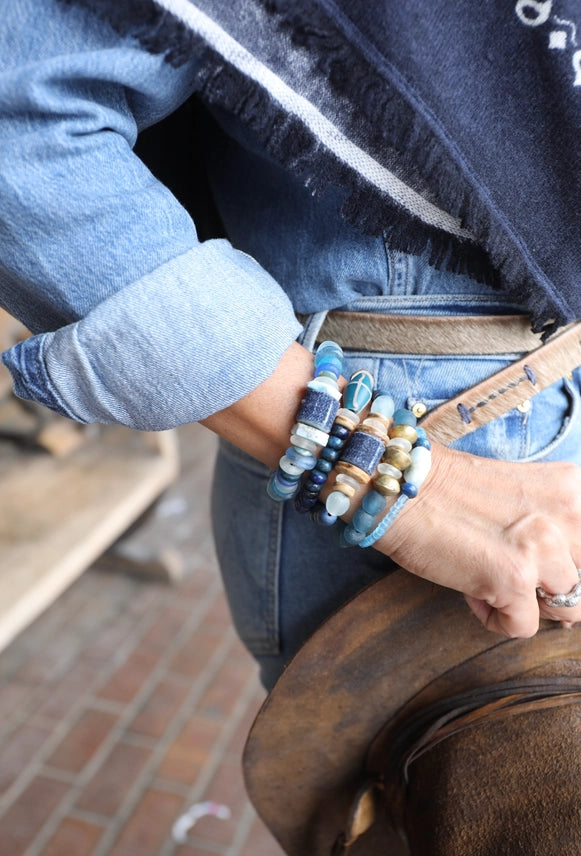 INTRICATE STACK BRACELET | DENIM