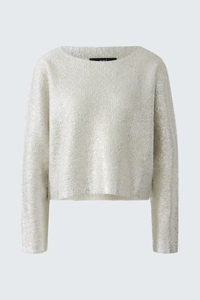 SILVER GLOSS PULLOVER SWEATER