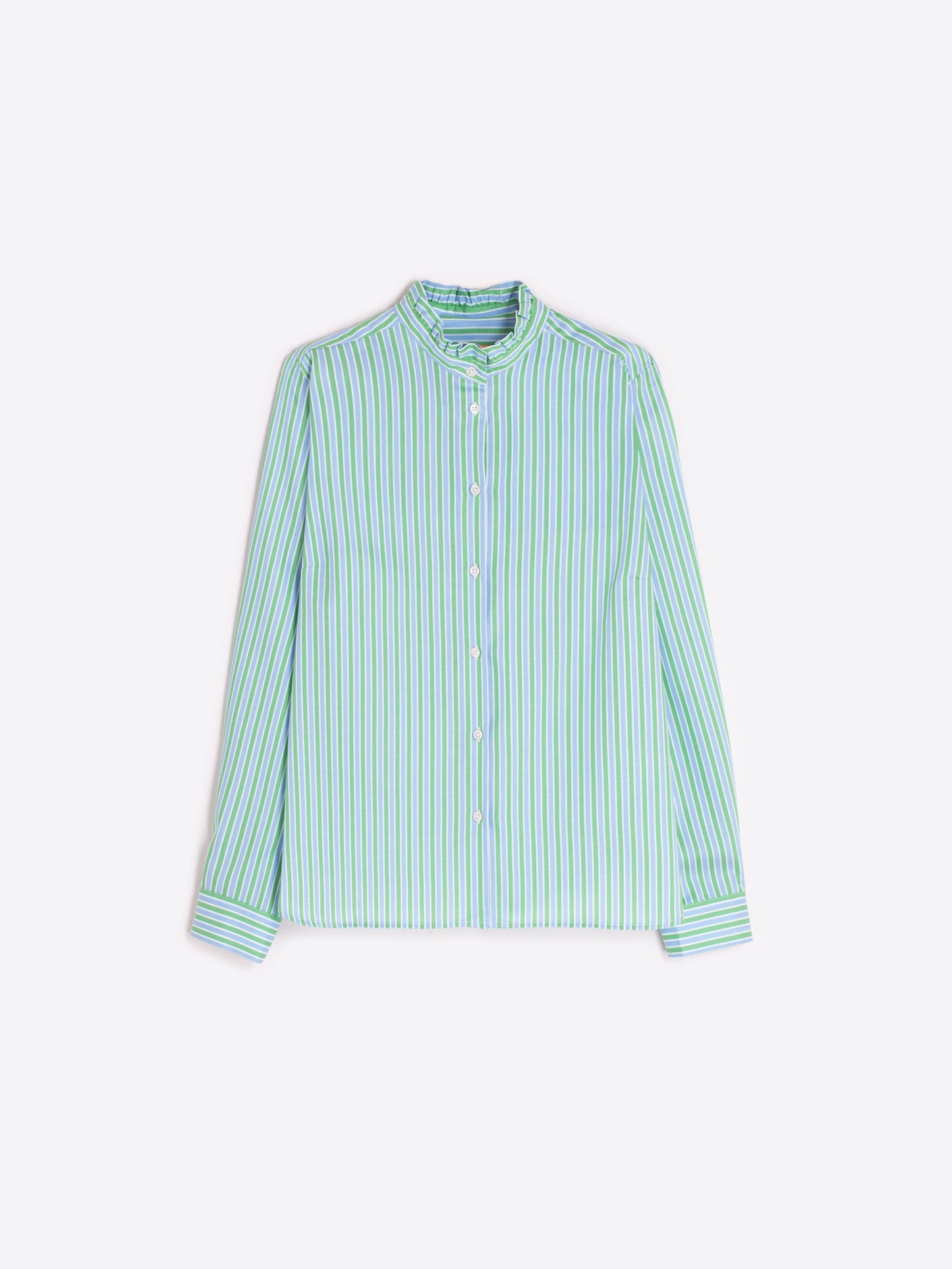 RUFFLED COLLAR BUTTON FRONT BLOUSE