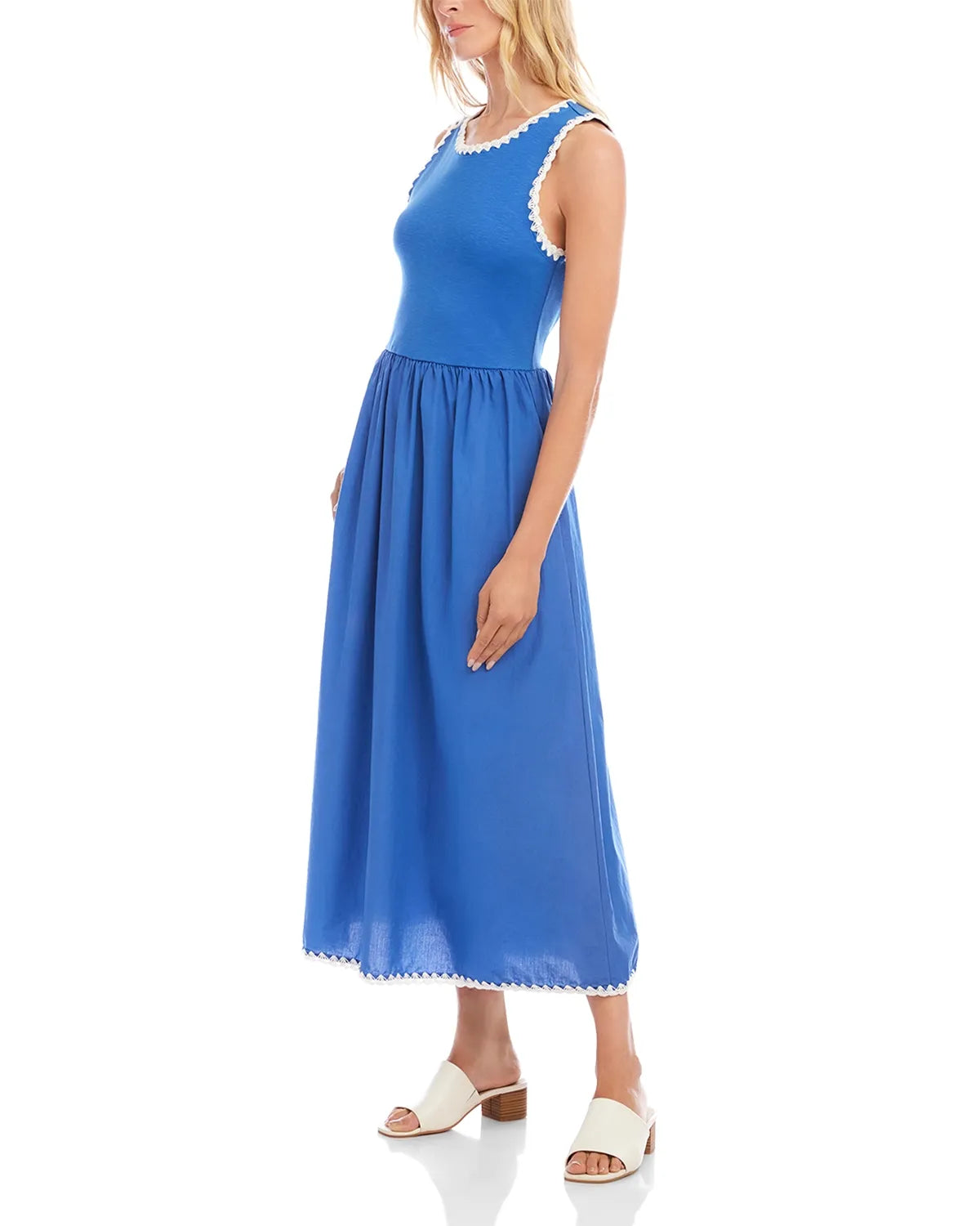 EDGE STITCH MIDI DRESS
