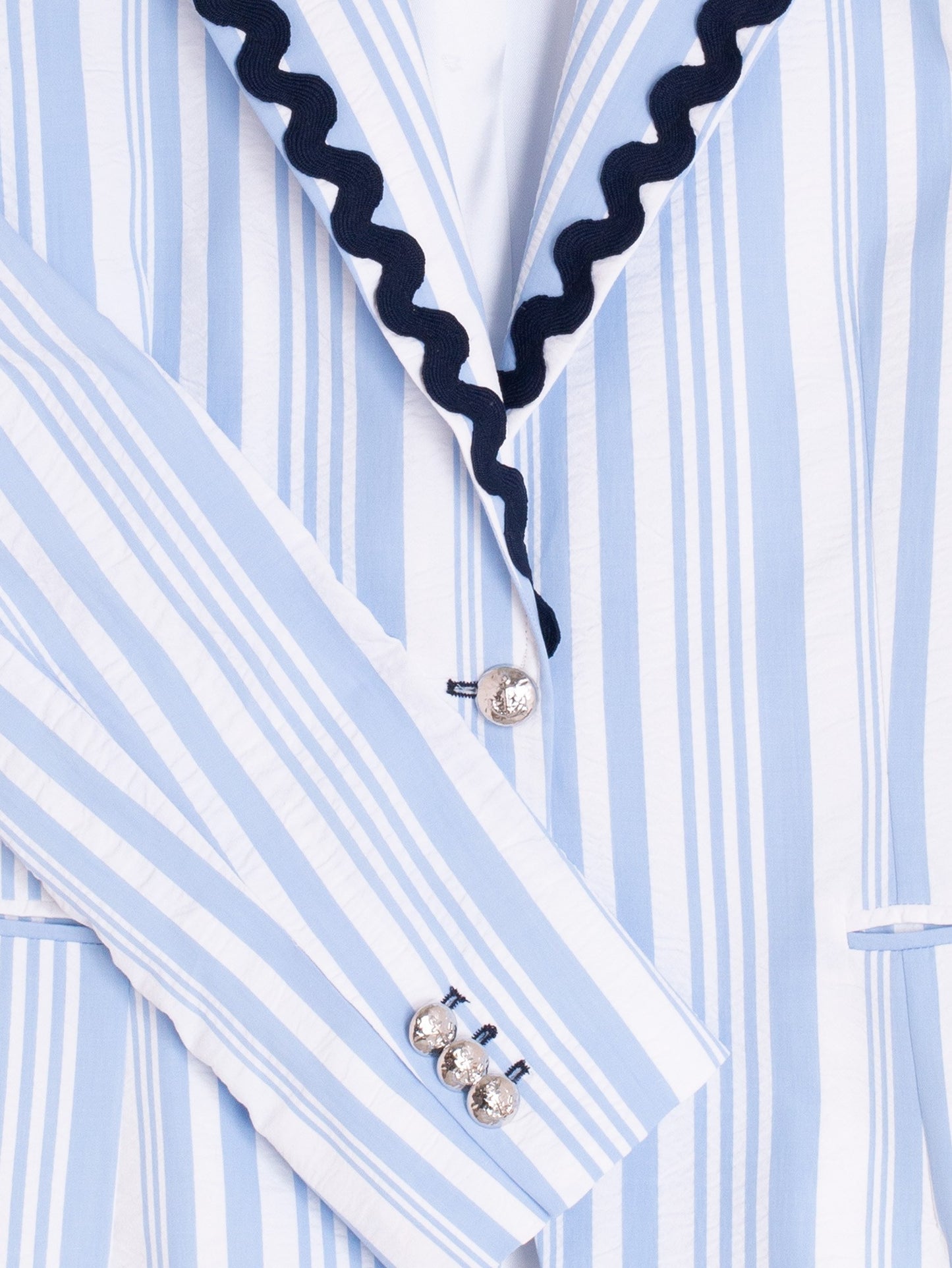 STRIPED BLAZER WITH TRIM