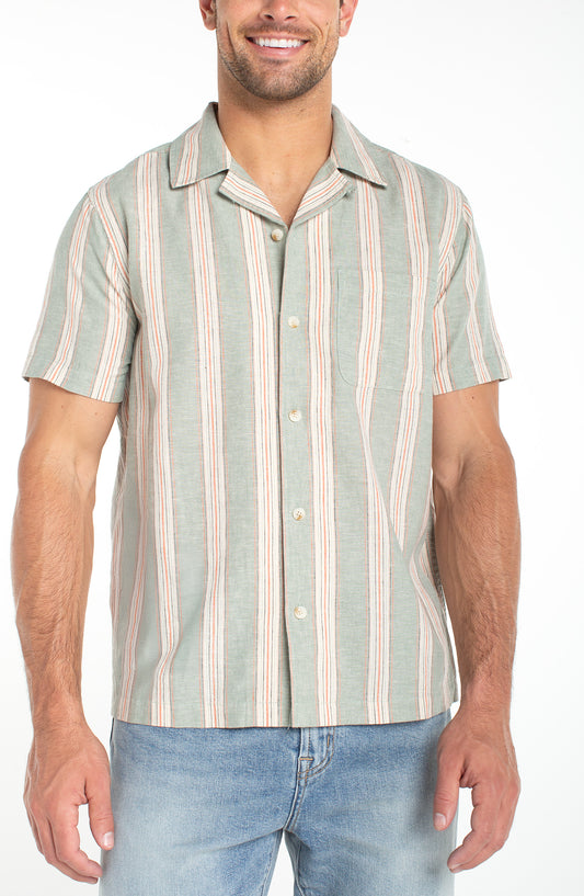 MEN'S SHORT SLEEVE BUTTON UP CAMP SHIRT