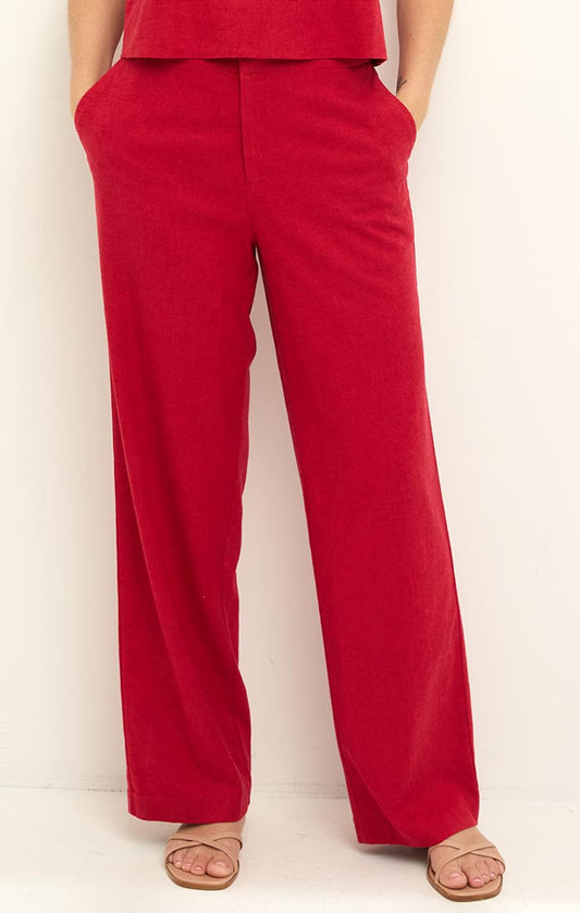 31" LENOX WIDE LEG STRETCH LINEN PANT