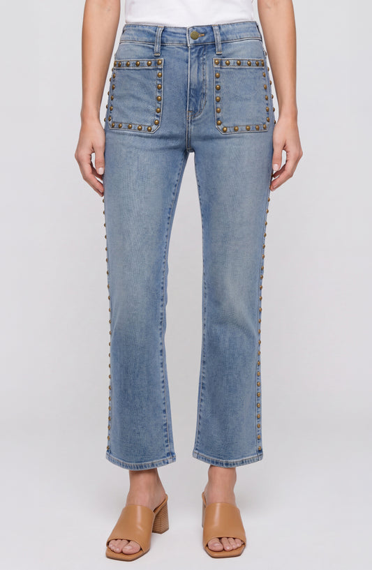HANNAH FLARE W/ PATCH POCKETS & STUDS