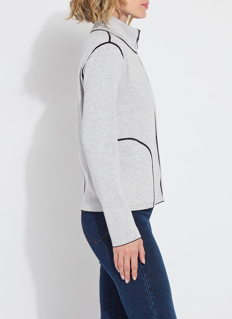 REVERSIBLE CASHMERE ZIP UP CARDIGAN