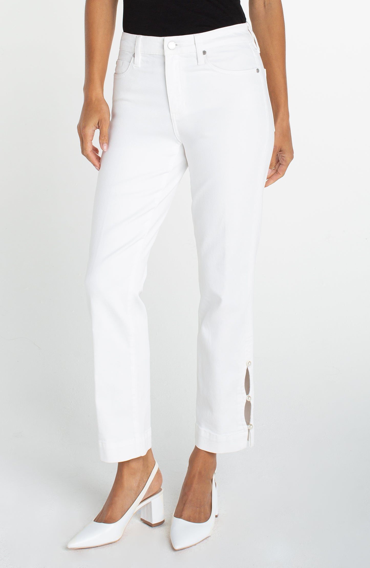 KENNEDY CROP STRAIGHT W/ PEARL HEM 27" INS