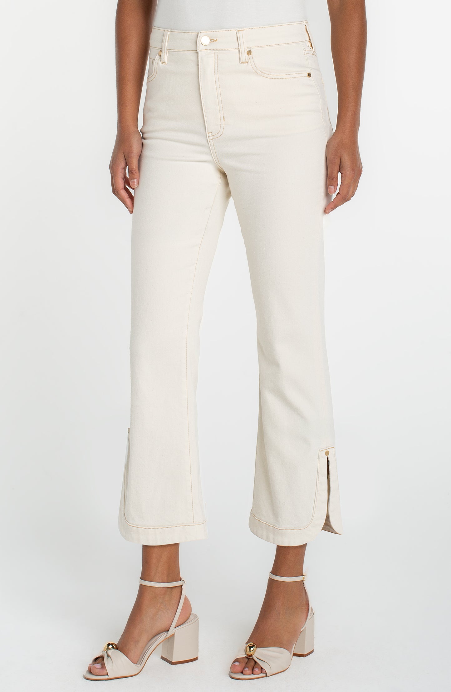 HIGH RISE HANNAH CROP FLARE W/ TULIP HEM