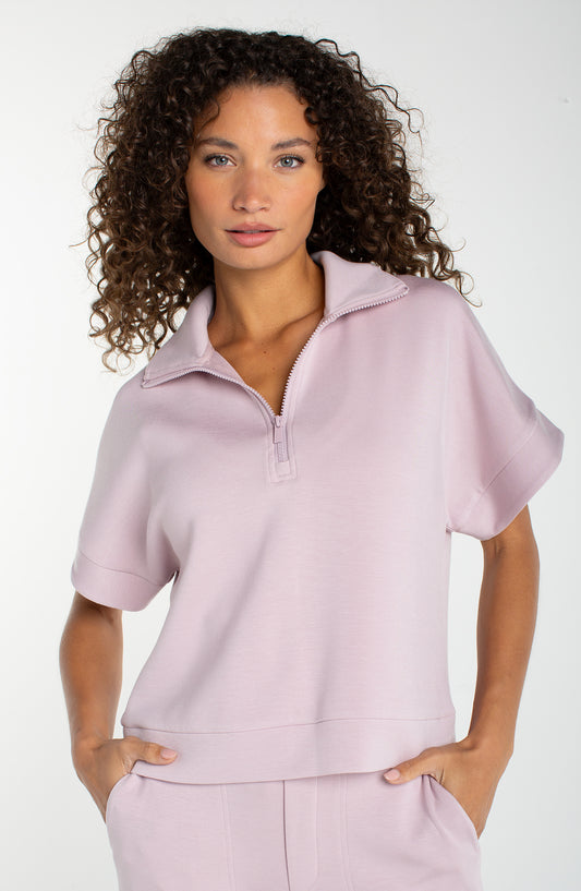 HALF ZIP POPOVER TOP