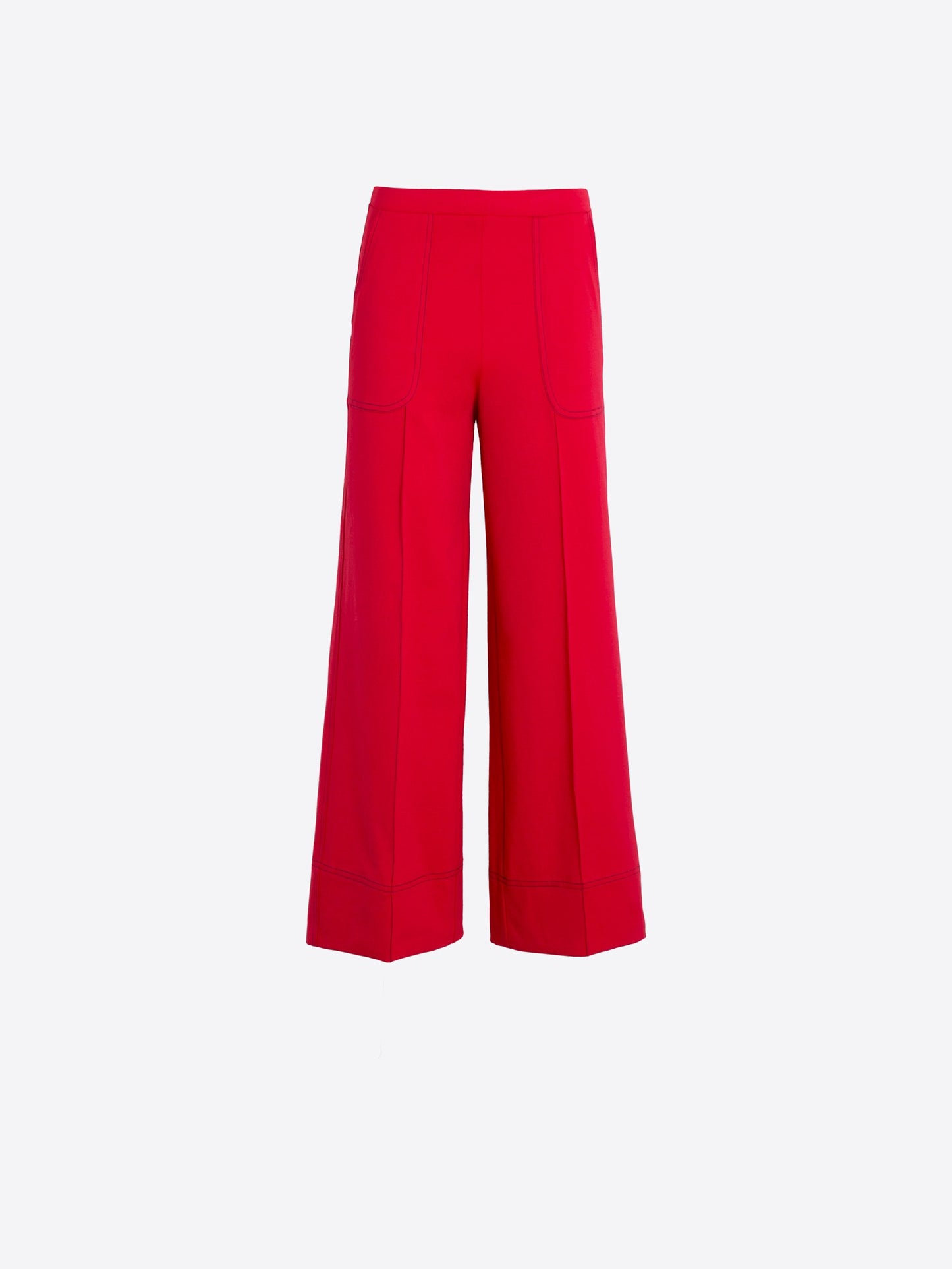 WIDE LEG TROUSERS W/ FRONT SEAMS